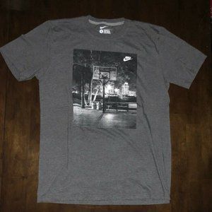 New Men's Nike Regular Fit Gray Basketball Shirt